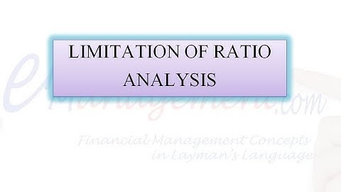 Limitation of Ratio Analysis