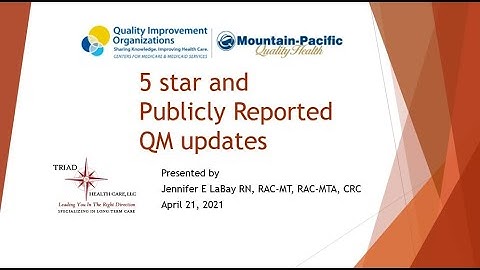 Updates to the Five-Star Rating System and Publicly Reported Quality Measures - Webinar Series
