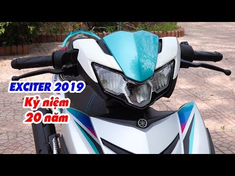 Video Cận cảnh Exciter 150 2019 Kỷ niệm 20 năm: Bạc Trắng... - youtube