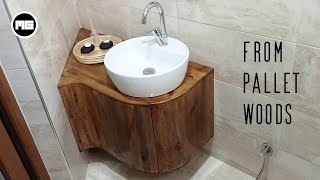 Homemade Bathroom Cabinet from Pallet Boards