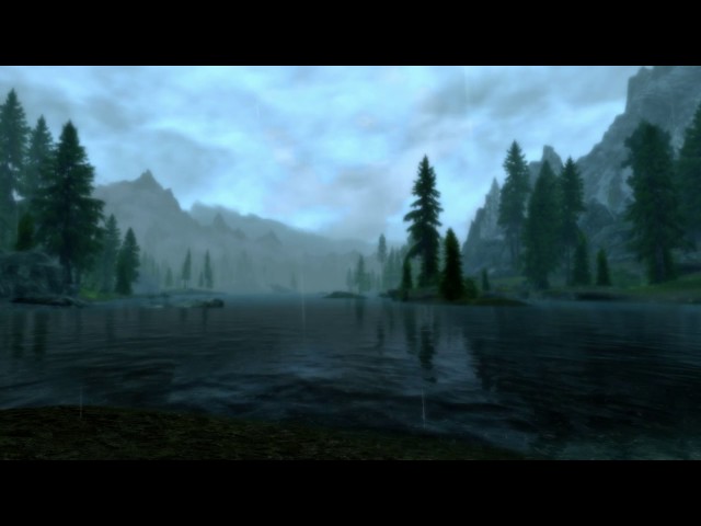 ASMR - Skyrim - Nap Time By a Lake - Ambient Sounds & Music class=