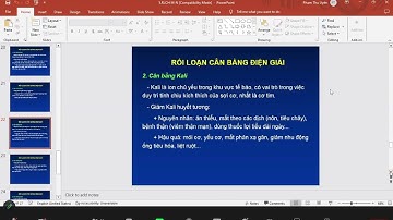 Sinh lý bệnh rối loạn chuyển hóa nước và điện giải P1