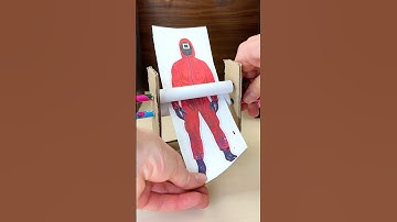 Creepy Paper Craft Transformation of Pink Soldier by Squid Game 👹#squidgame #squidgame2 #papercraft