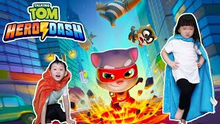RUN! RUN! 🦝⚡ Raccoon Invasion in Talking Tom Hero Dash in REAL LIFE