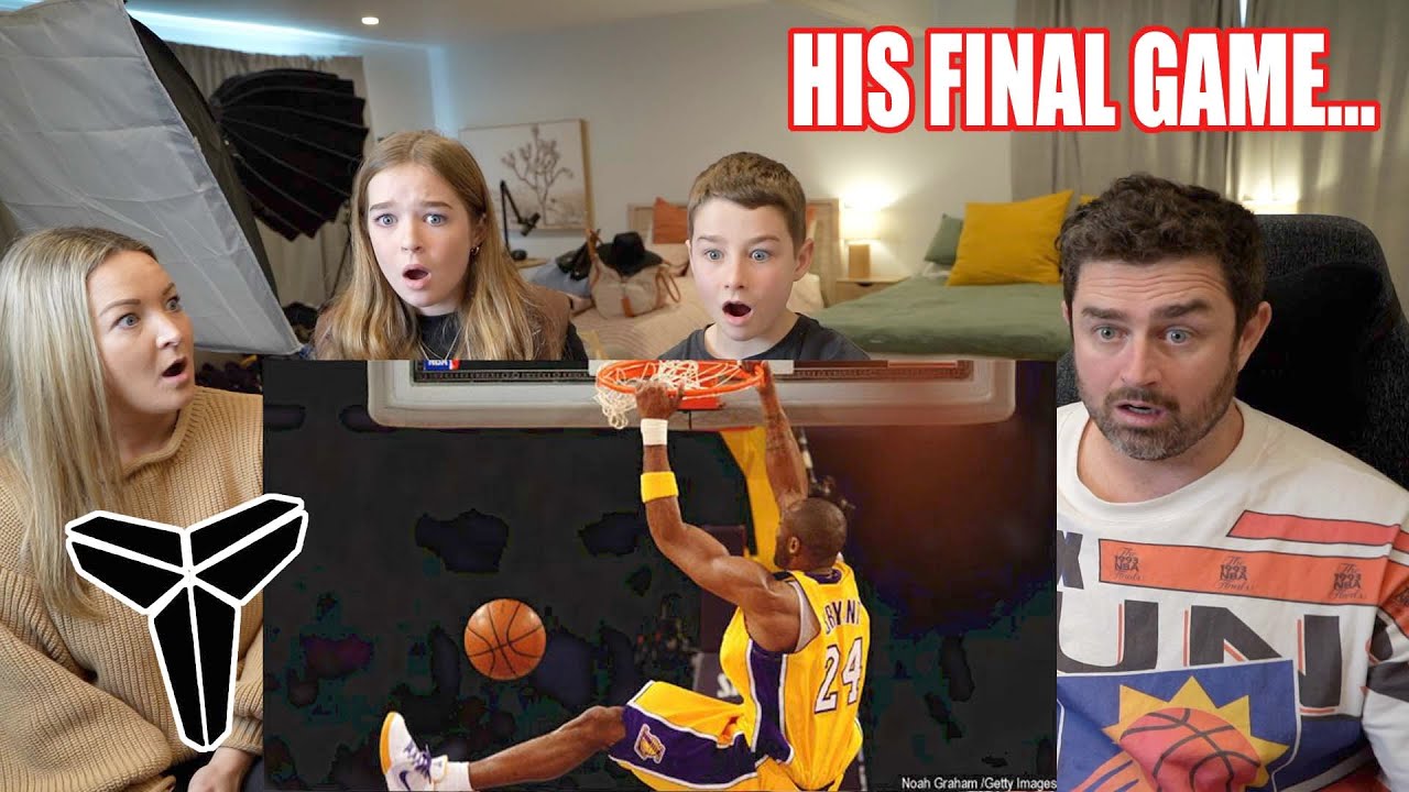 Семья из Новой Зеландии впервые смотрит лучшие моменты карьеры Коби Брайанта в НБА! Покойся с мир...