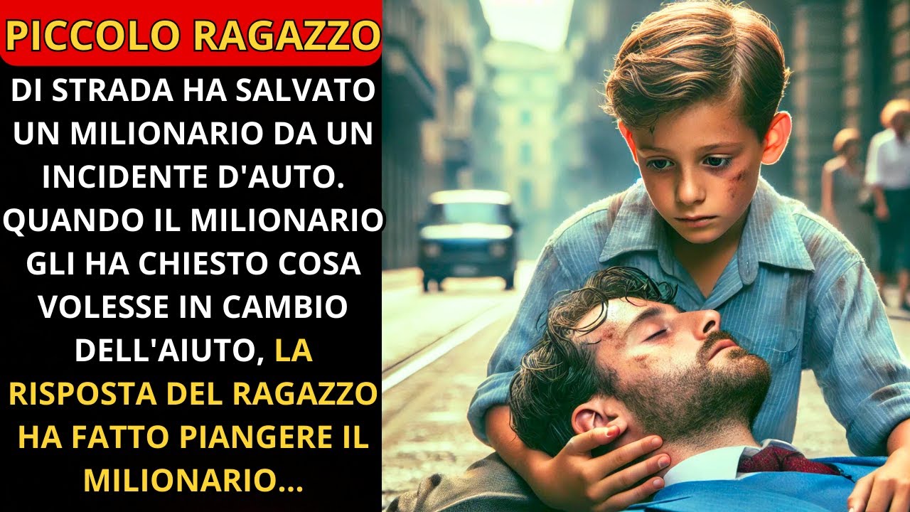 N BAMBINO DI STRADA salva un MILIONARIO, e la sua RISPOSTA alla domanda ...