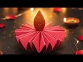 Diya Making With Paper |Paper DiyaDecoration |DIY |Diwali DecorationIdeas |paper craft |