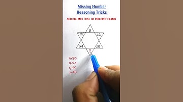 Missing Number| Reasoning Tricks in Hindi| Reasoning Classes for SSC CGL CHSL MTS CRPF RRB |#shorts