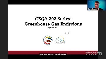 CEQA 202: GHG Analysis