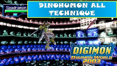 Digimon World 2003 Gameplay - Dinohumon All Technique & Signature Move