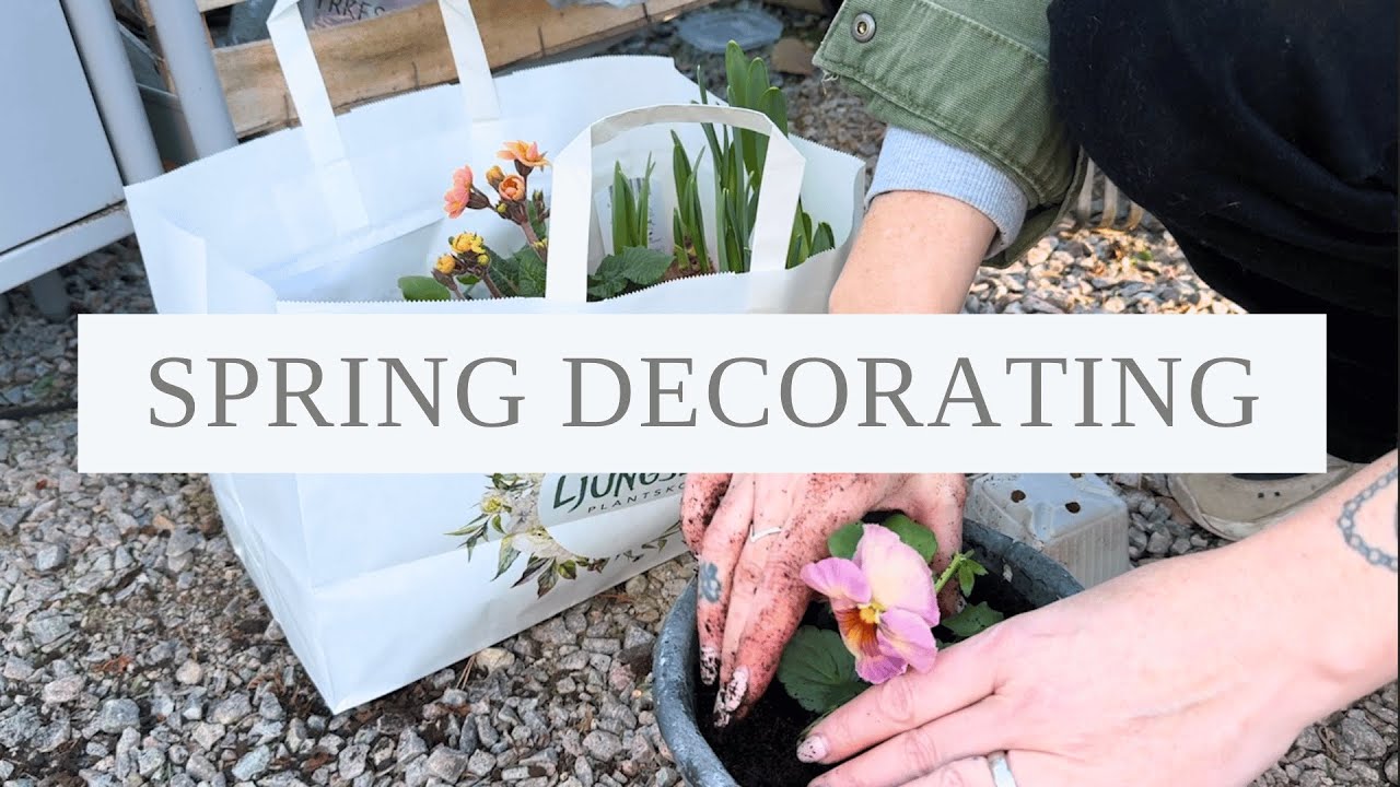 УЮТНОЕ ВЕСЕННЕЕ УКРАШЕНИЕ в моей ТЕПЛИЦЕ И ДВОРЕ в Скандинавии. Медленная жизнь в Швеции.