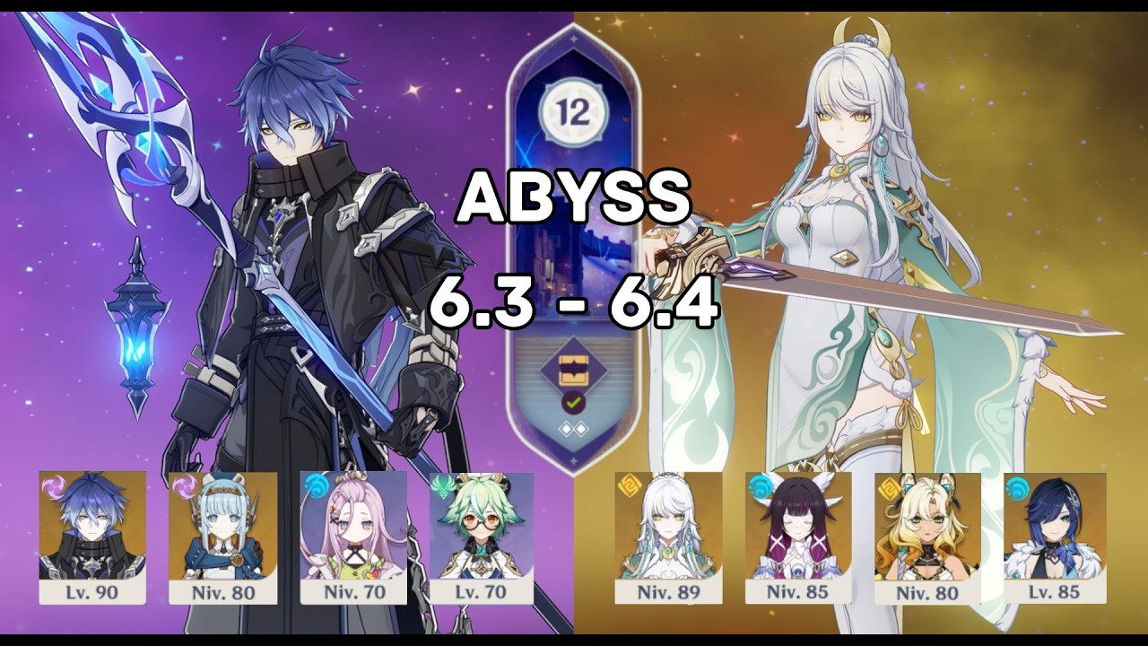 C1R1 Flins Lunar-Charged & C0R0 Zibai Lunar-Crystallize | Spiral Abyss 6.3 - 6.4 | GENSHIN IMPACT