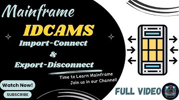 Mainframe IDCAMS Import-Connect and Export-Disconnect #mainframe #youtube #idcams #viralvideos