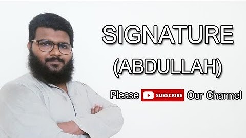 Signature | Name Abdullah | Muhammad Ayaz Signature Expert