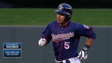 DET@MIN: Escobar adds to lead with a home run to left