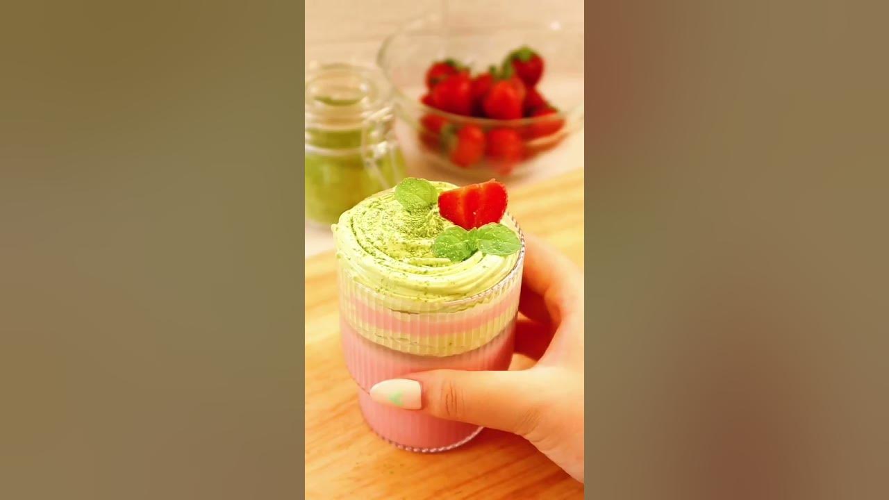 Minuman kekinian - Resep minuman strawberry matcha Minuman kekinian - Resep minuman strawberry matcha