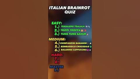 ITALIAN BRAINROT QUIZ