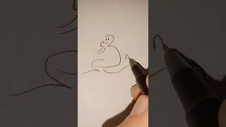 very creative art #3 #monkey😂 #easydrawing #simple