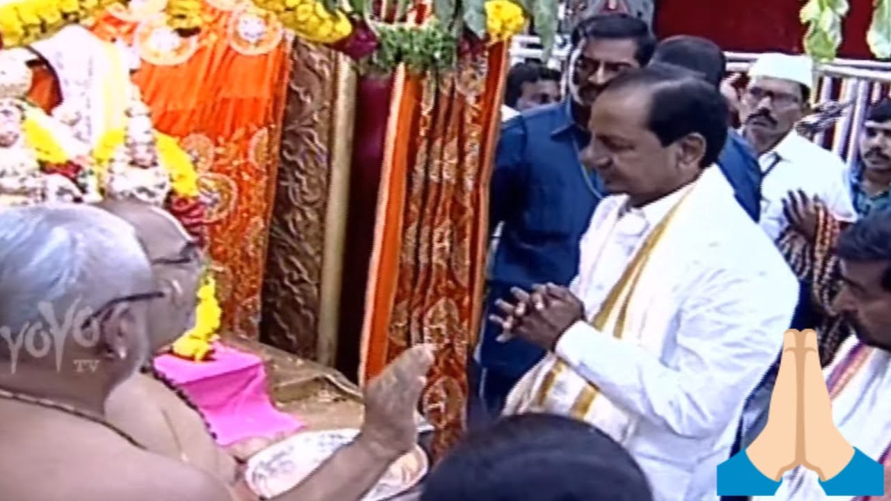 CM KCR Pooja at Yadadri Temple | 