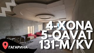 4 хоналик 5 кават 131 м кв Гагарина ☎️ +998-88-286-80-80 / Самарканд квартира нархлари 2022