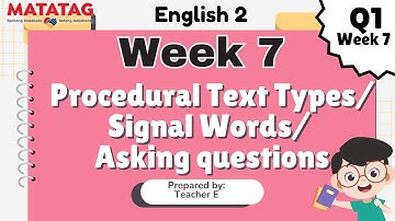ENGLISH 2- Quarter 1 Week 7  (MATATAG Curriculum)