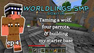 Taming a wolf, parrots, & building my starter base | The Worldlings SMP | ep 4 screenshot 3