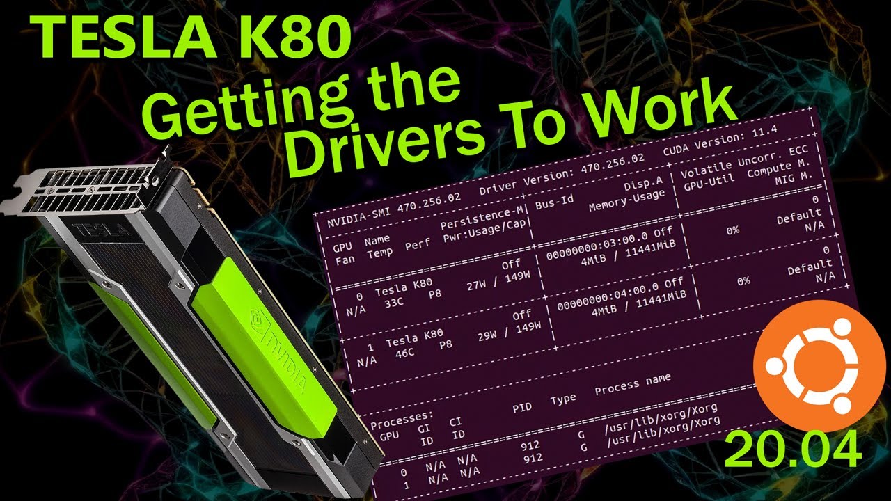 Installing NVIDIA Tesla K80 drivers on Ubuntu 20.04 in Terminal 👾 - YouTube