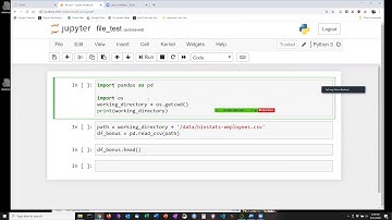 Loading a data file into a local Jupyter notebook under Windows OS