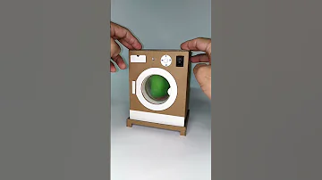 عمل اله غسيل مصغرة من الكرتون 