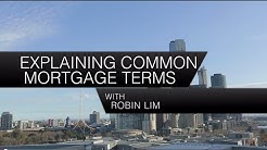 Explaining common mortgage terms 