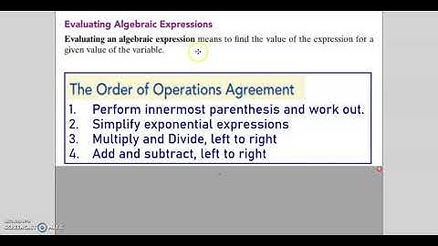 P.1 Order of Operations and Absolute Value