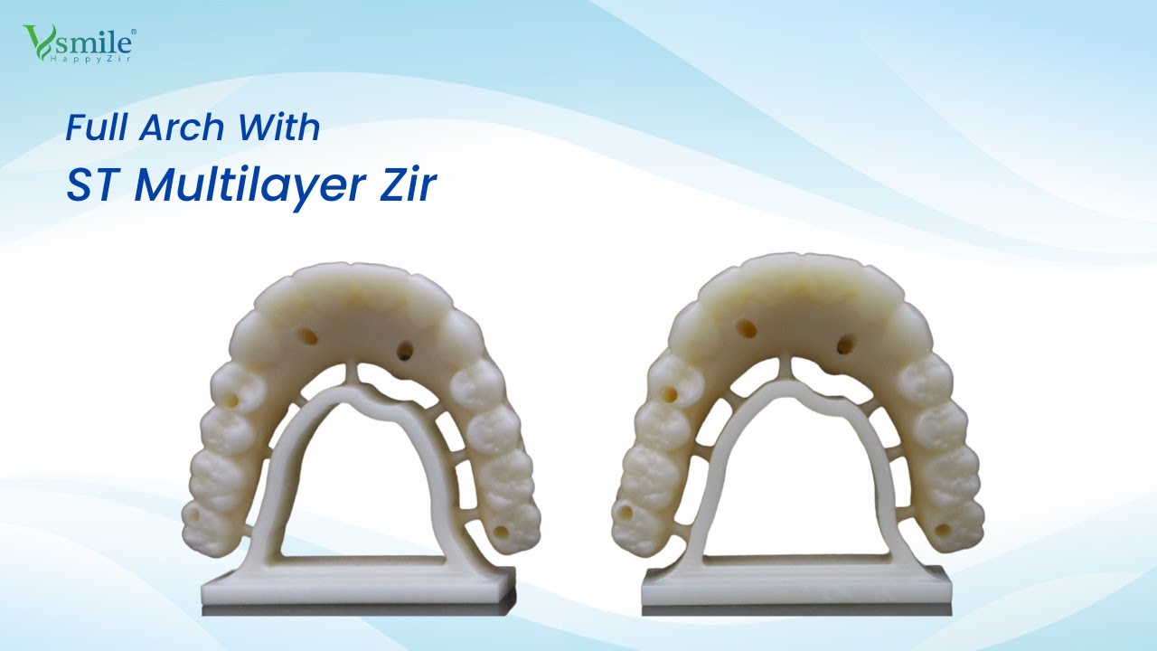 Full Arch Multilayer Zirconia | Dental CAD/CAM Zirconia | Vsmile - YouTube