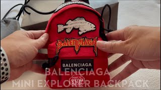 Balenciaga Mini Explorer Backpack 🎒 Unboxing - with what fits in segment