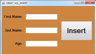 VB.NET And SQL Server - How To Insert Data Into SQL Server Database Using Vb.net [with source code]