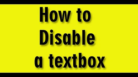 how to disable a textbox