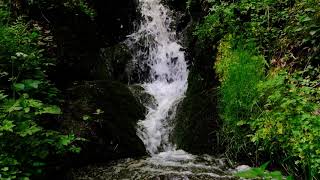 #Футаж водопад с белой водой ◄4K•HD► #Footage waterfall with white water