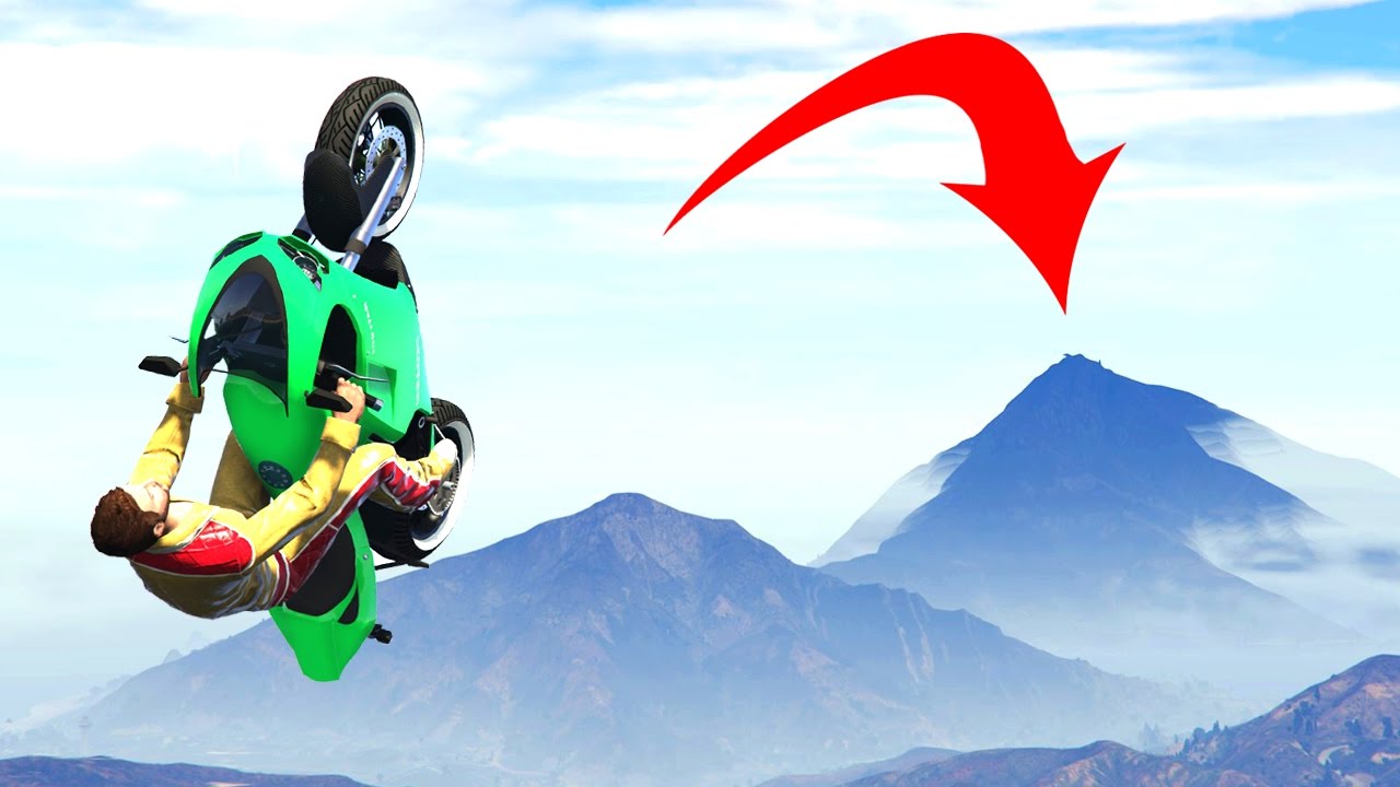 EXTREME MILE HIGH BIKE JUMPS! (GTA 5 Funny Moments) YouTube