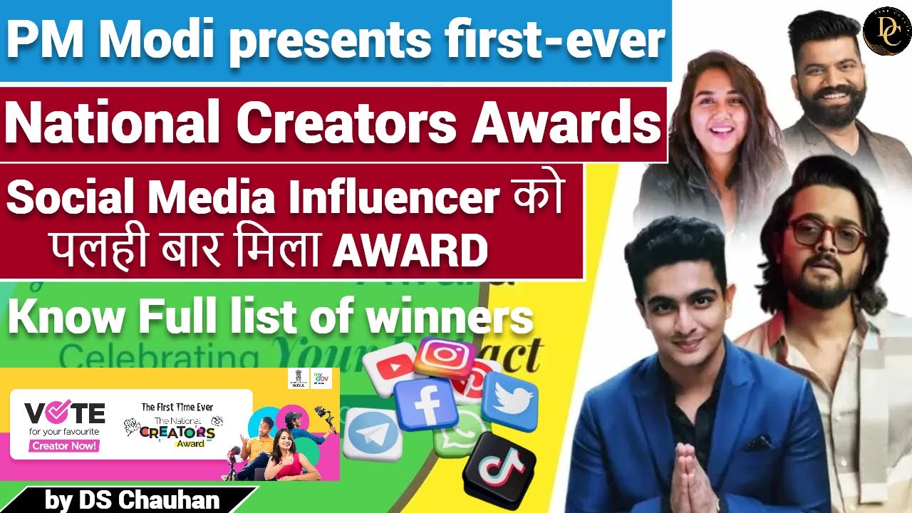 PM Modi presents firstever National Creators Awards Full List of