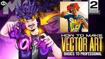 How to make vector illustration like scOut and mortal on Android /Hindi Tutorial , Skin tones E2