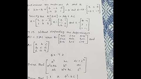 11th Maths Chapter-. 7 MATRICES  Five marks important Questions