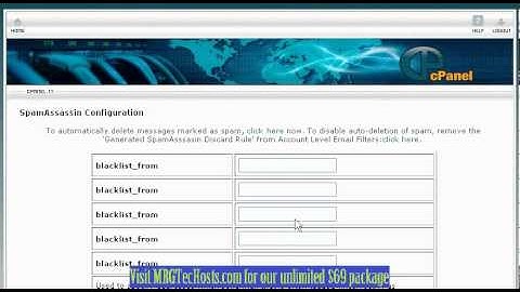 [MRGTecHelp.com CPANEL X3 Tutorial Series] Configuring SpamAssassin