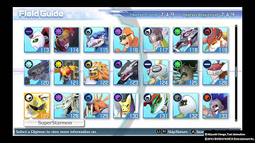 DIGIMON STORY CYBER SLEUTH-fieldguide #1-249 all digimon