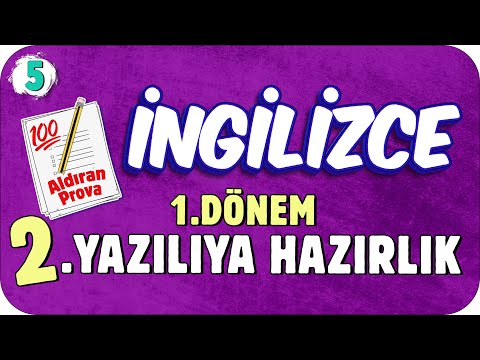 5.Sınıf İngilizce 1.Dönem 2.Yazılıya Hazırlık 📝 #2023