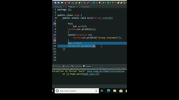 Java Try catch block program in Java #java #shorts