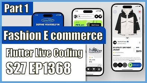 [Flutter] Flutter Live Coding EP1368 (Fashion E-commerce App Part 1)