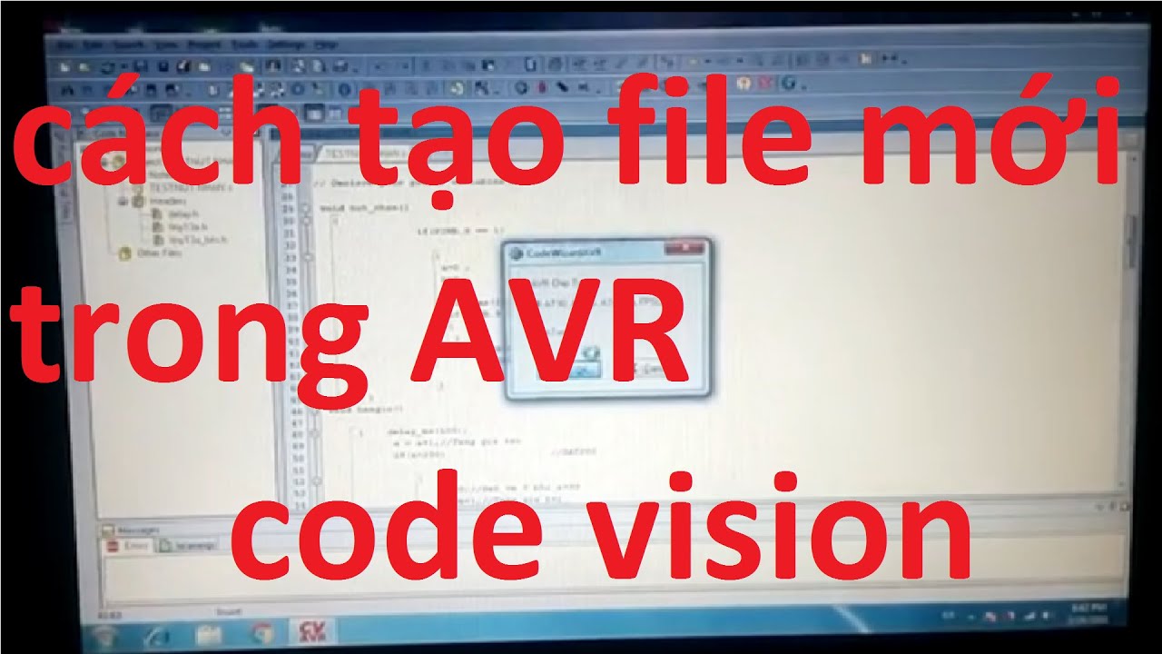 lập trình vi điều khiển | tạo file lập trình mới trong code vision ...
