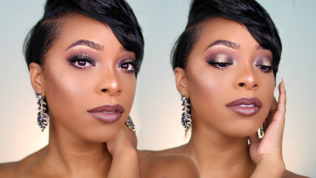 SMOKEY BRONZE HALO EYE & BROWN LIP TUTORIAL | KYRA KNOX