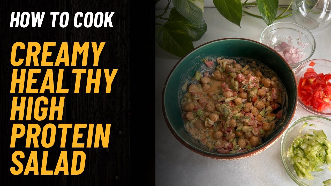 Creamy Chickpea Salad | Healthy Chole Salad Recipe | High Protein Summer Meal