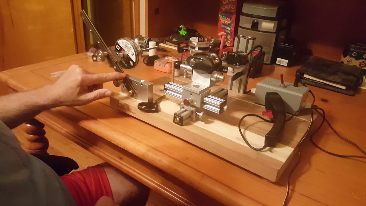 Home made electric line spooler YouTube