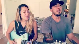 Colbie Caillat and Justin Kawika Young with her new EpGuitars.com Model One Self-amplified guitar.